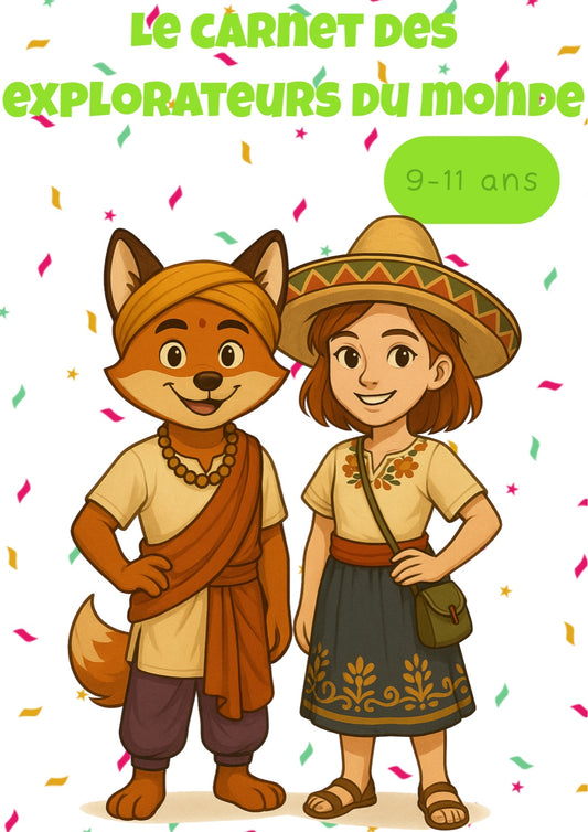 🌍 Kit d'activités à imprimer - Tour du Monde (9-11 ans)
