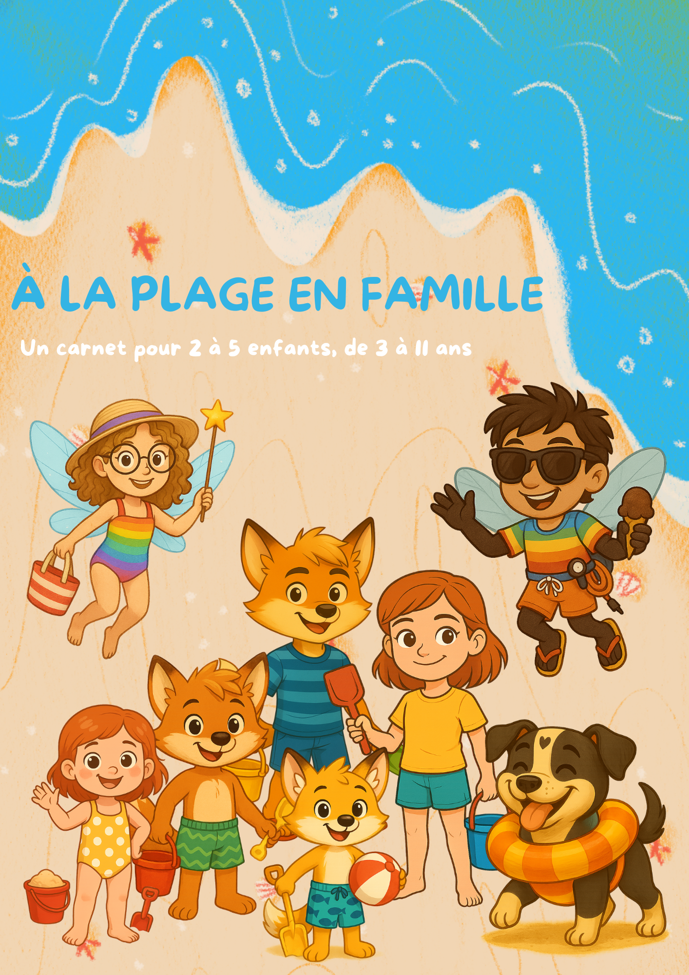 🌴 Kit fratrie – À la plage en famille