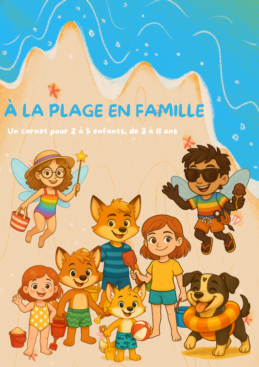 🌴 Kit fratrie – À la plage en famille